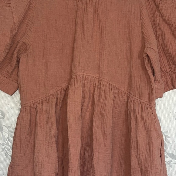 ROOLEE Gauze Puff Sleeve Mini Dress 🌵Large - Picture 2 of 8